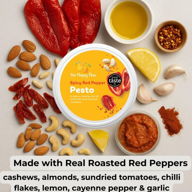 The Happy Pear spicy red pepper pesto 135g (British brand)