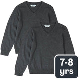 M&S Pure Cotton Jumper Grey Children's Jumper 7-8 Years