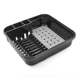 Addis Premium Soft Touch Dish Draining Rack Black Grey Dish Rack