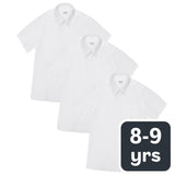 M&S Girls Easy Iron School Blouses White 8-9 Years