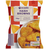 Ocado frozen hash browns 750g, imported from the UK