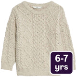 M&S Cable Knitted Jumper Neutral 6-7 Years Children's Jumper