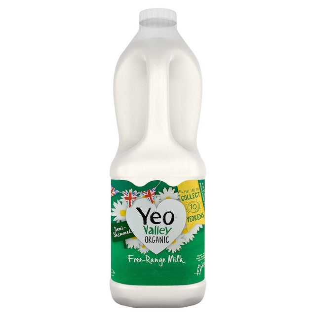 Yeo Valley organic semi skimmed milk 2L (British brand)