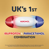 Nuromol dual action pain relief tablets 16 pack, imported from the UK
