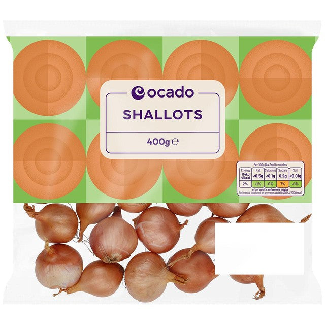Ocado shallots 400g, imported from the UK