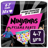 Pampers Ninjamas Pyjama Pants Girls Night Time Nappies 10 Pack 4-7 Years 17-30kg
