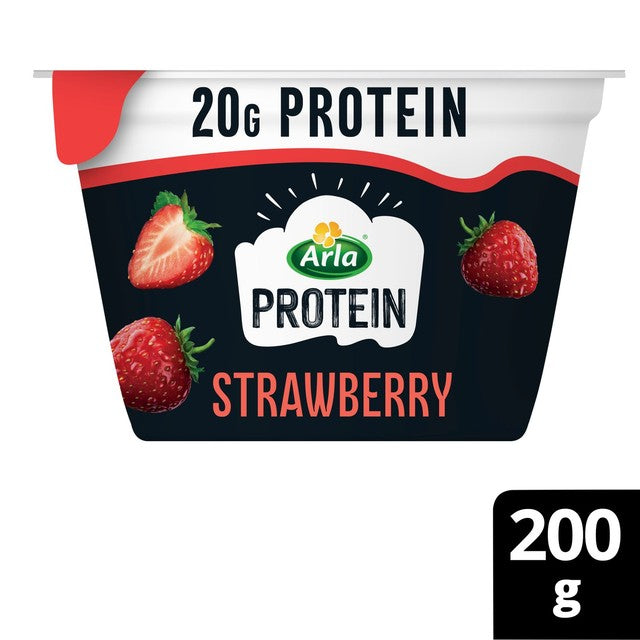 Arla Protein Strawberry Flavoured Strained Yoghurt Pot 200g - British product