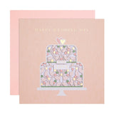 M&S Flower Cake Happy Wedding Card 19.8x19.8cm