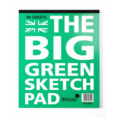 Sinclairs Silvine Big Green Recycled Sketch Book 243 x 316mm
