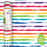 Deva Designs Rainbow Stripe Gift Wrapping Paper Roll 5m x 50cm