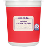 Ocado single cream 300ml, imported from the UK