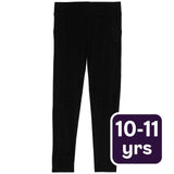 M&S girls cotton-rich leggings black 10-11 years, imported from the UK