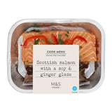M&S salmon with soy and ginger dressing 285g, imported from the UK
