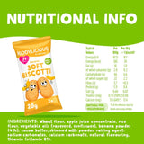 Kiddylicious Banana Soft Biscotti baby snacks 6 x 20g, UK version