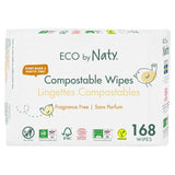 Naty compostable unscented baby wipes triple pack, imported from the UK
