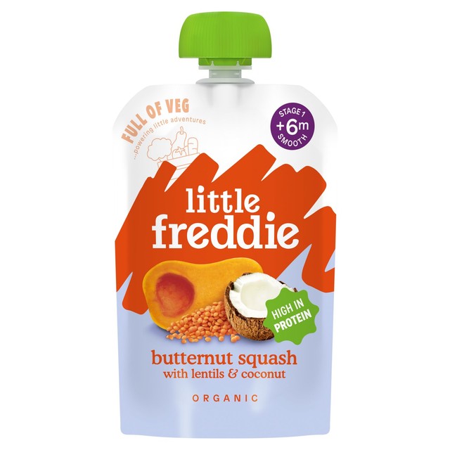 Little Freddie butternut squash baby food pouch 100g, UK version