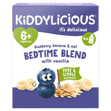 Kiddylicious blueberry banana oat bedtime blend baby food pouch 4 x 100g, UK version