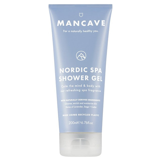 ManCave Shower Gel Nordic Spa 200ml, imported from the UK