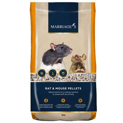 Marriages Rat & Mouse Pellets Small Animal Food 2kg