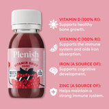PLENISH kids strawberry shot 4 x 60ml, imported from the UK