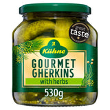Kuhne Gourmet Gherkins with Herbs Pickled Gherkins 530g