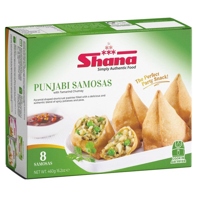 Shana Punjabi frozen vegetarian samosas 460g (British brand)