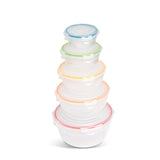 LocknLock round food container set 5-piece with assorted sizes, UK version