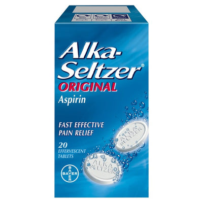 Alka Seltzer Original Pain Relief Effervescent Tablets Pack of 20