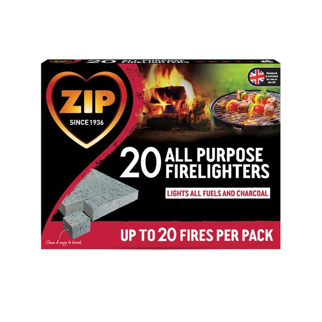 Zip All Purpose Firelighters 20 per pack (British brand)