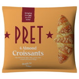 Pret almond frozen croissants 280g, imported from the UK