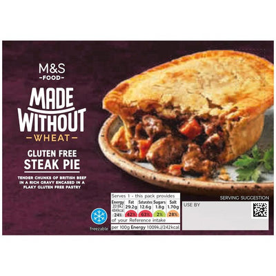 M&S Made Without Wheat Steak Pie 200g