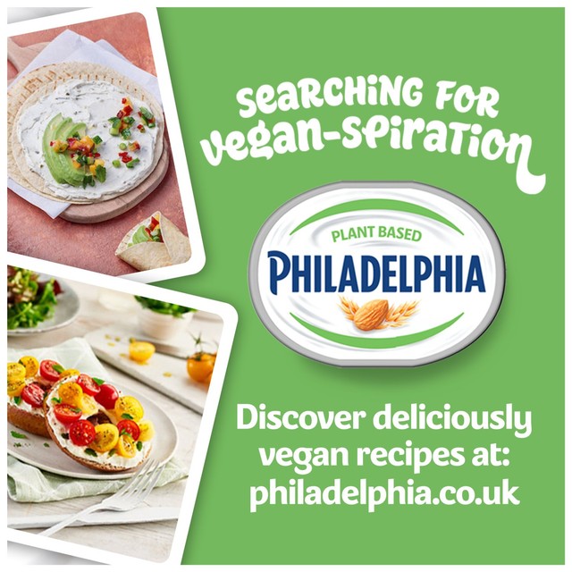 Philadelphia vegan almond oat cream cheese spread 165g, imported from the UK