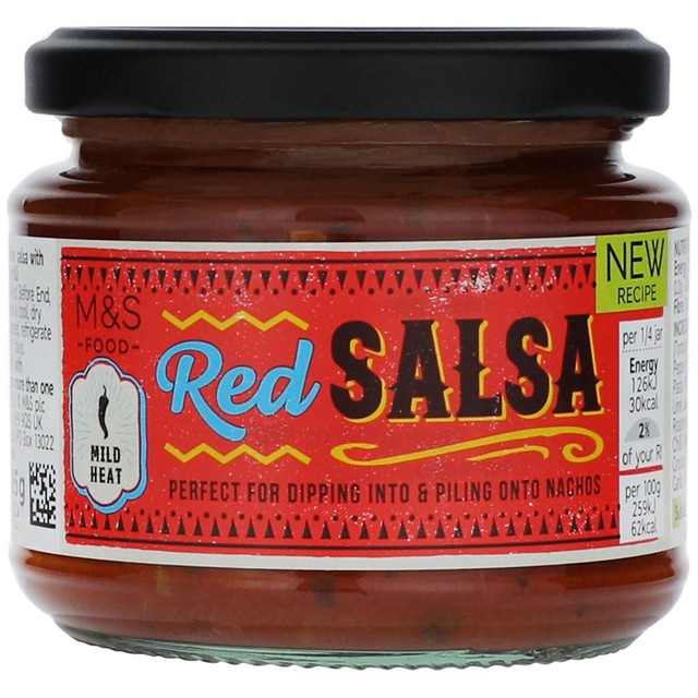M&S Tomato and Onion Red Salsa with Coriander and Chilli 195g, imported from the UK