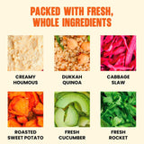 Pollen and Grace Mezze Houmous Rainbow Veg Salad Bowl 275g, imported from the UK