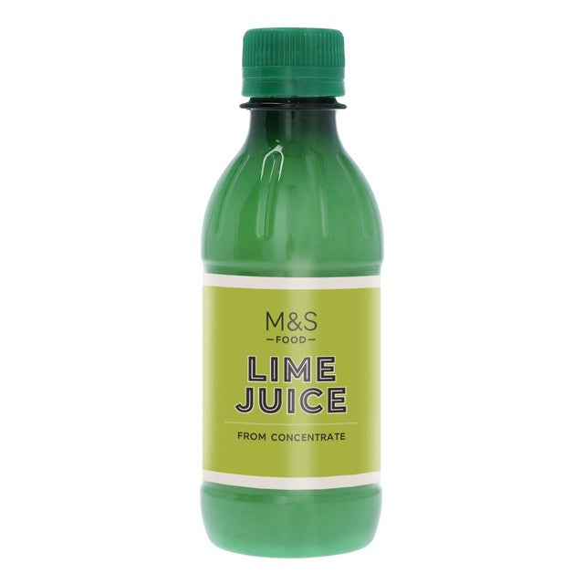 M&S lime juice from concentrate 250ml, imported from the UK