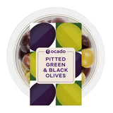 Ocado Pitted Green & Black Mixed Olives 120g