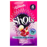 Whitworths Shots fruity biscuit snack with dried fruit and white chocolate 100g (British brand)