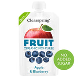 Clearspring Organic Fruit Puree Apple & Blueberry Baby Food Pouch 100g