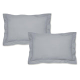 Catherine Lansfield Easy Iron Percale Oxford Pillowcase Pair Grey 50x75cm