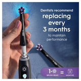 Oral-B Radiant White Black replacement brush heads, imported from the UK