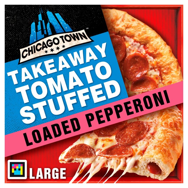 Chicago Town Takeaway Stuffed Crust Pepperoni Pizza 645g - British product