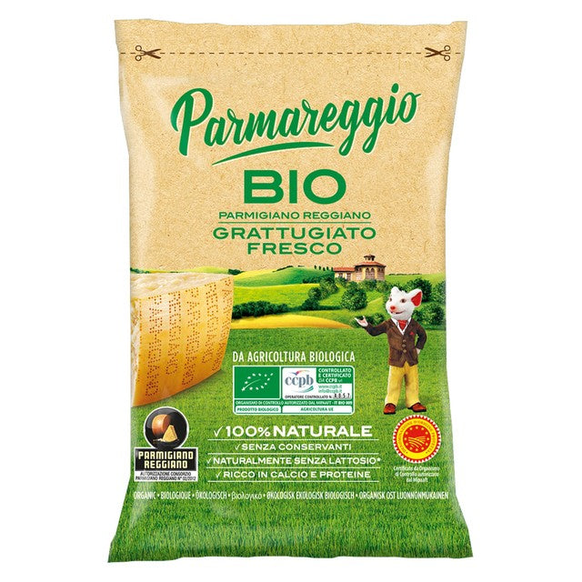 Parmareggio organic grated Parmigiano Reggiano cheese 50g, imported from the UK