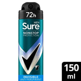 Sure men's anti-perspirant deodorant spray Invisible Ice 150ml (British brand)
