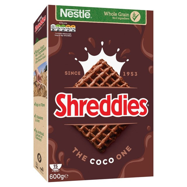Nestle Shreddies Coco Chocolate Cereal 600g (British brand)