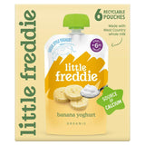 Little Freddie Organic Banana Greek Style Yoghurt Baby Food Pouch Multipack 6 Months 6 x 100g