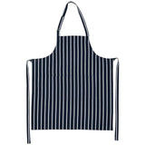M&S pure cotton striped navy apron One Size, imported from the UK