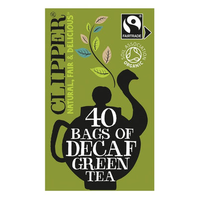 Clipper Organic Decaffeinated Green Tea Bags 40 Pack