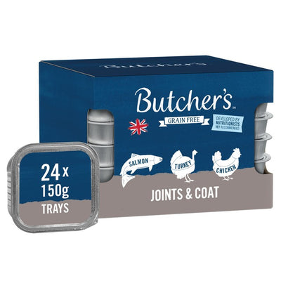 Butcher's Joints & Coat Dog Food Trays Mixed Flavours 24 x 150g