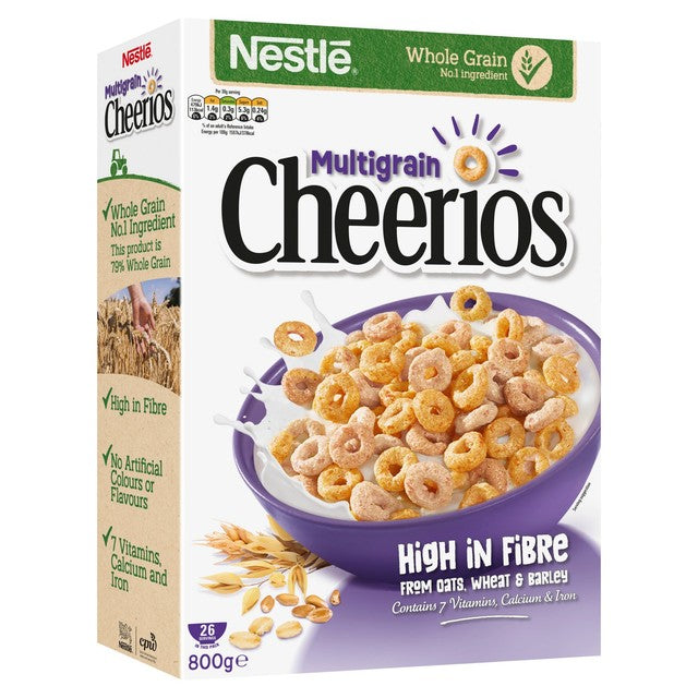 Nestle Cheerios multigrain breakfast cereal 800g - British product