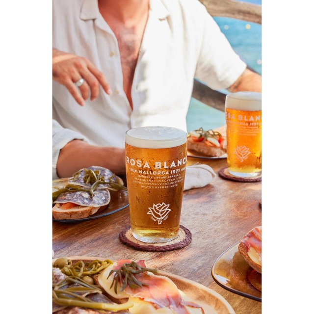 Damm Brewery Rosa Blanca lager beer 6 x 330ml, imported from the UK